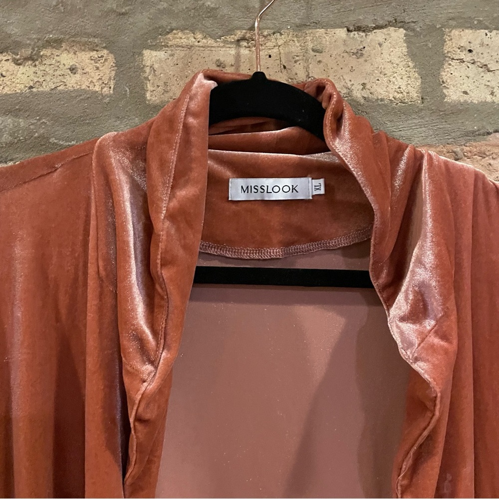 Velour MISSLOOK Robe Cardigan Jacket - Picture 2 of 5